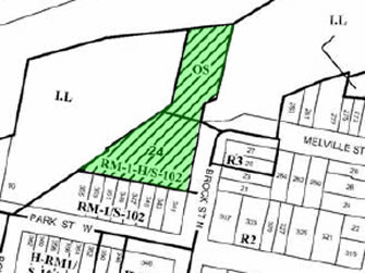 24 Brock St. N., Dundas Location of proposed development